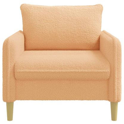 XL Armchair Beige Bouclé