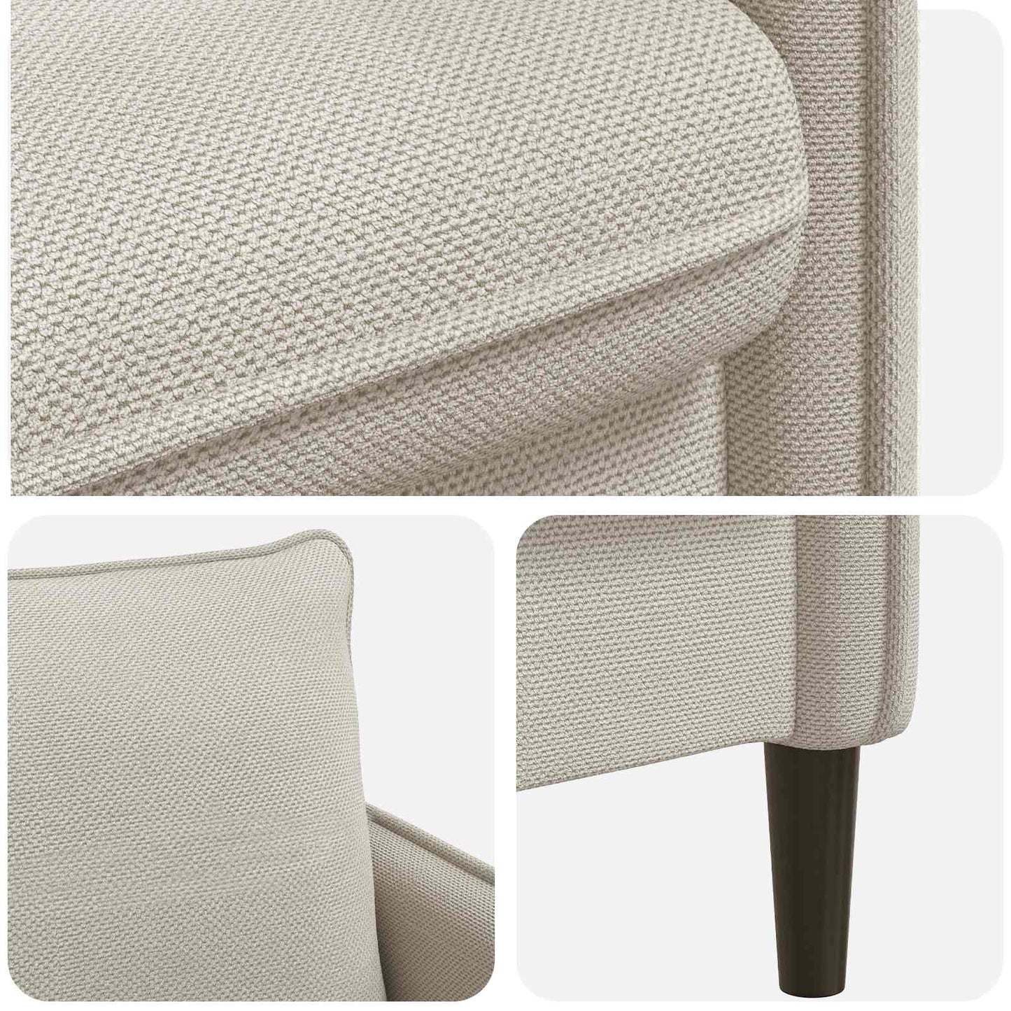 XXL Armchair Beige Velvet