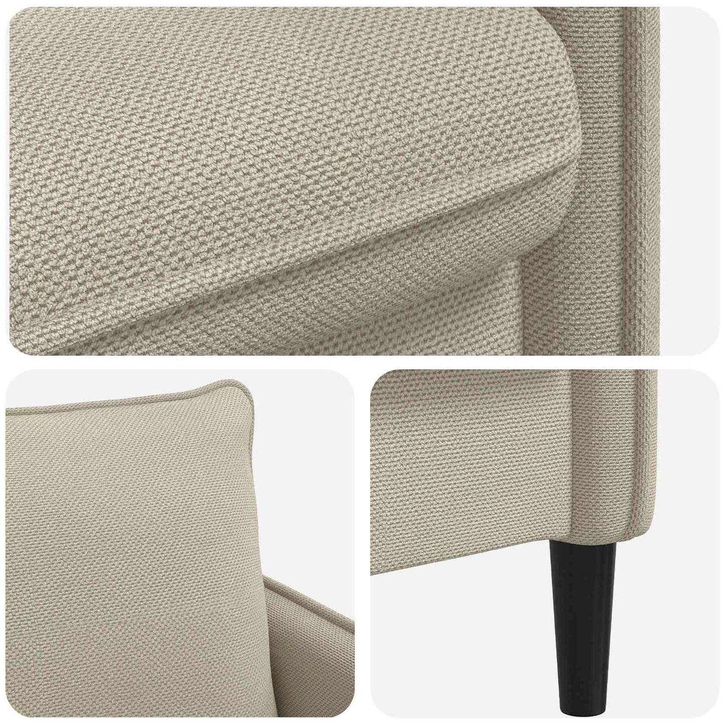 XXL Armchair Beige Velvet