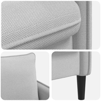 XXL Armchair Light Grey Velvet