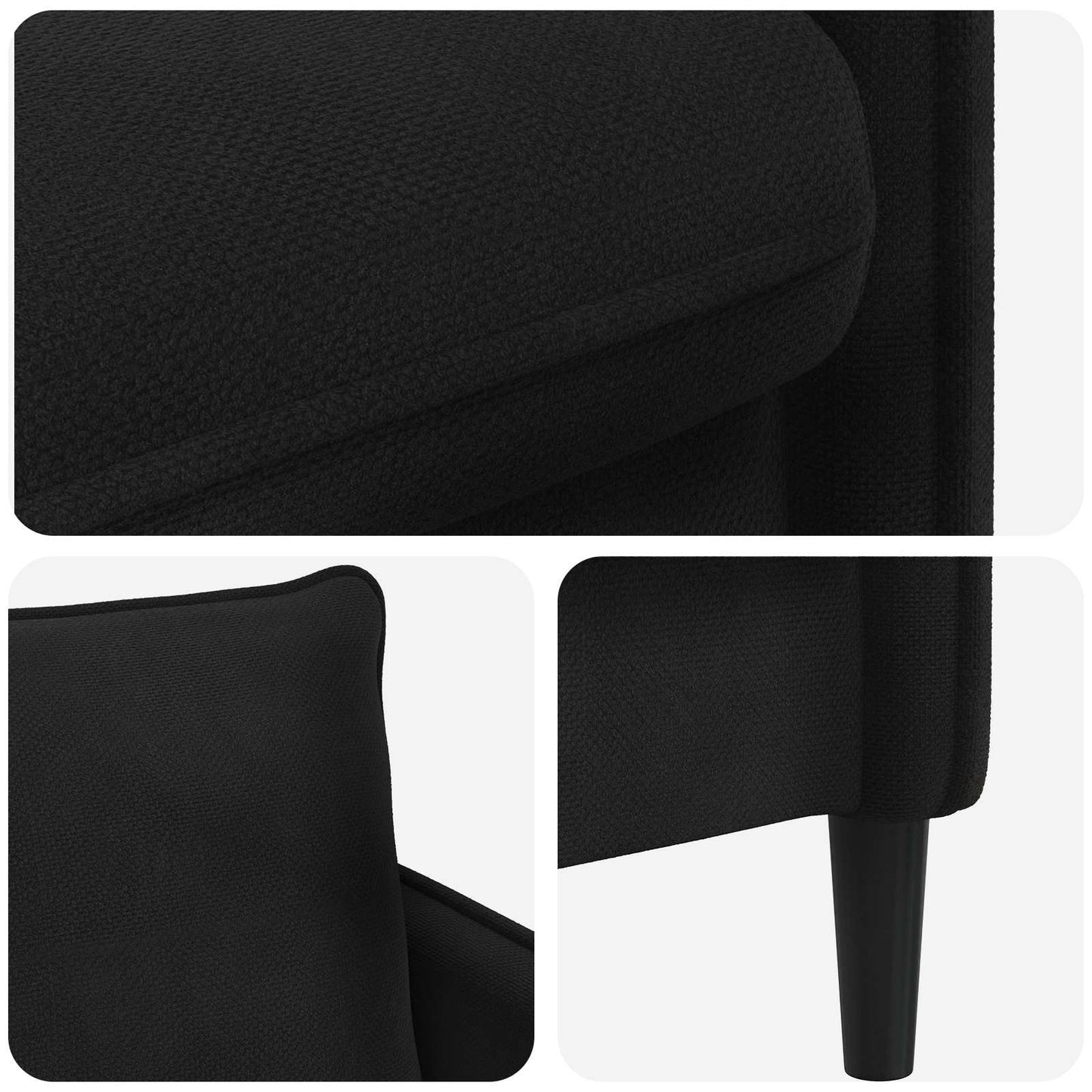 XXL Armchair Black Velvet