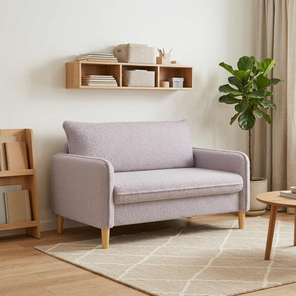 XXL Armchair Light Grey Bouclé