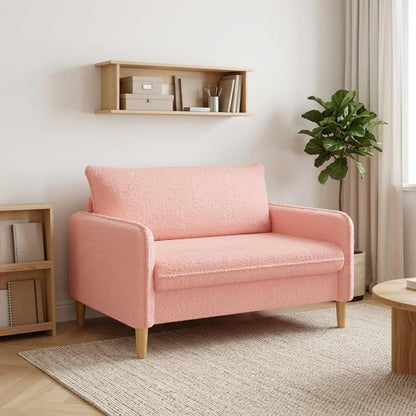 XXL Armchair Pink Bouclé