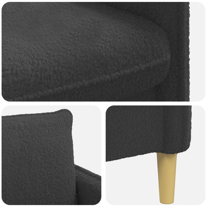 XXL Armchair Dark Grey Bouclé