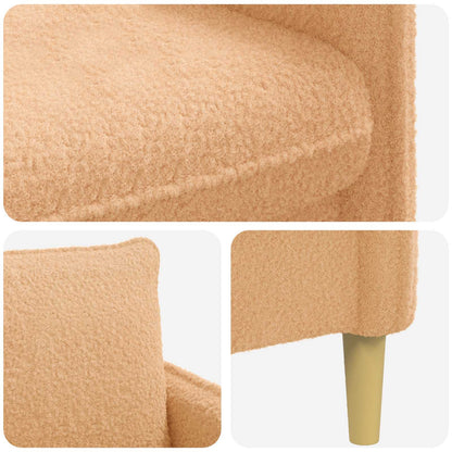 XXL Armchair Beige Bouclé