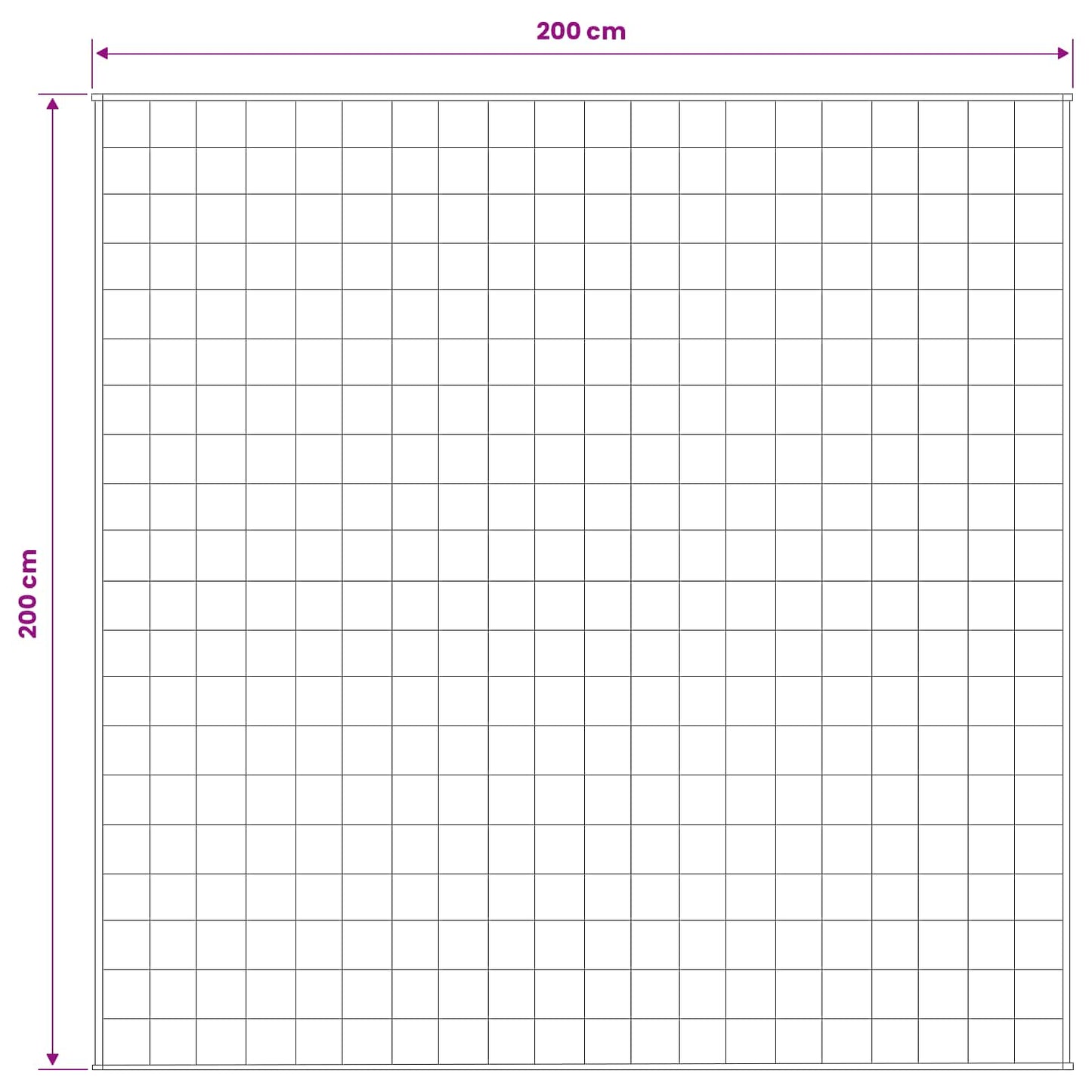 Weighted Blanket White 200 x 200 cm 13 kg 100% Cotton 205T