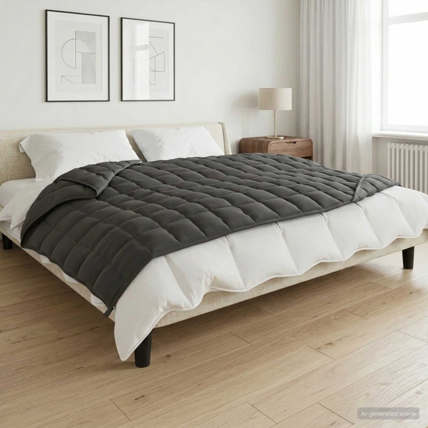 Weighted Blanket Anthracite 138 x 200 cm 10 kg 100% Cotton 205T