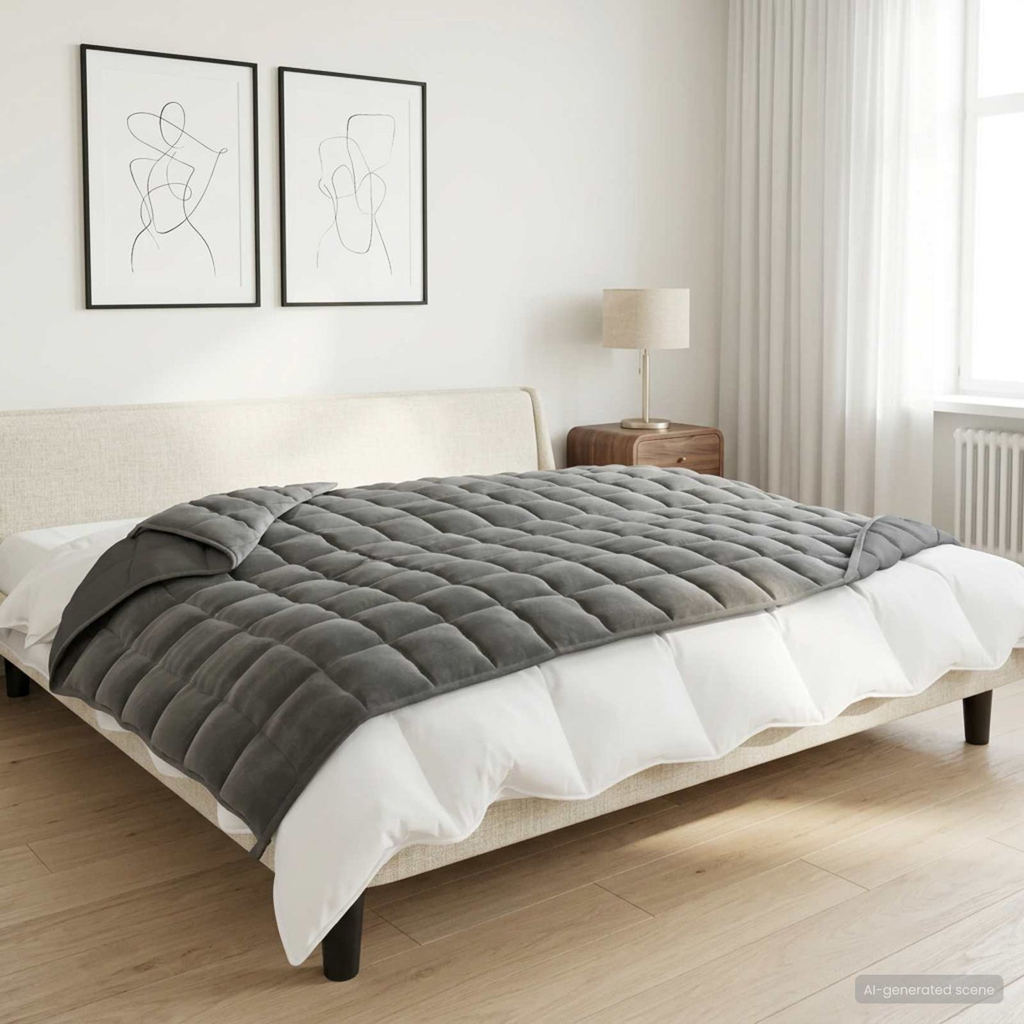 Weighted Blanket Anthracite 120 x 180 cm 5 kg 100% Cotton 205T