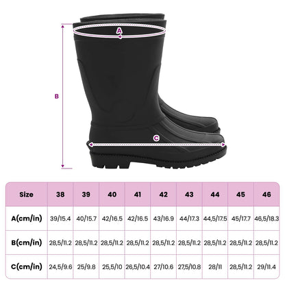 Rain Boots PVC Size 43 Black