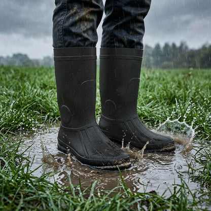Rain Boots PVC Size 44 Black