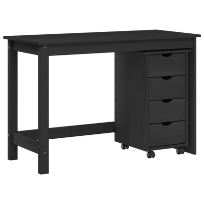 Desk Cabinet Set 2 pcs Grey Solid Pine Wood