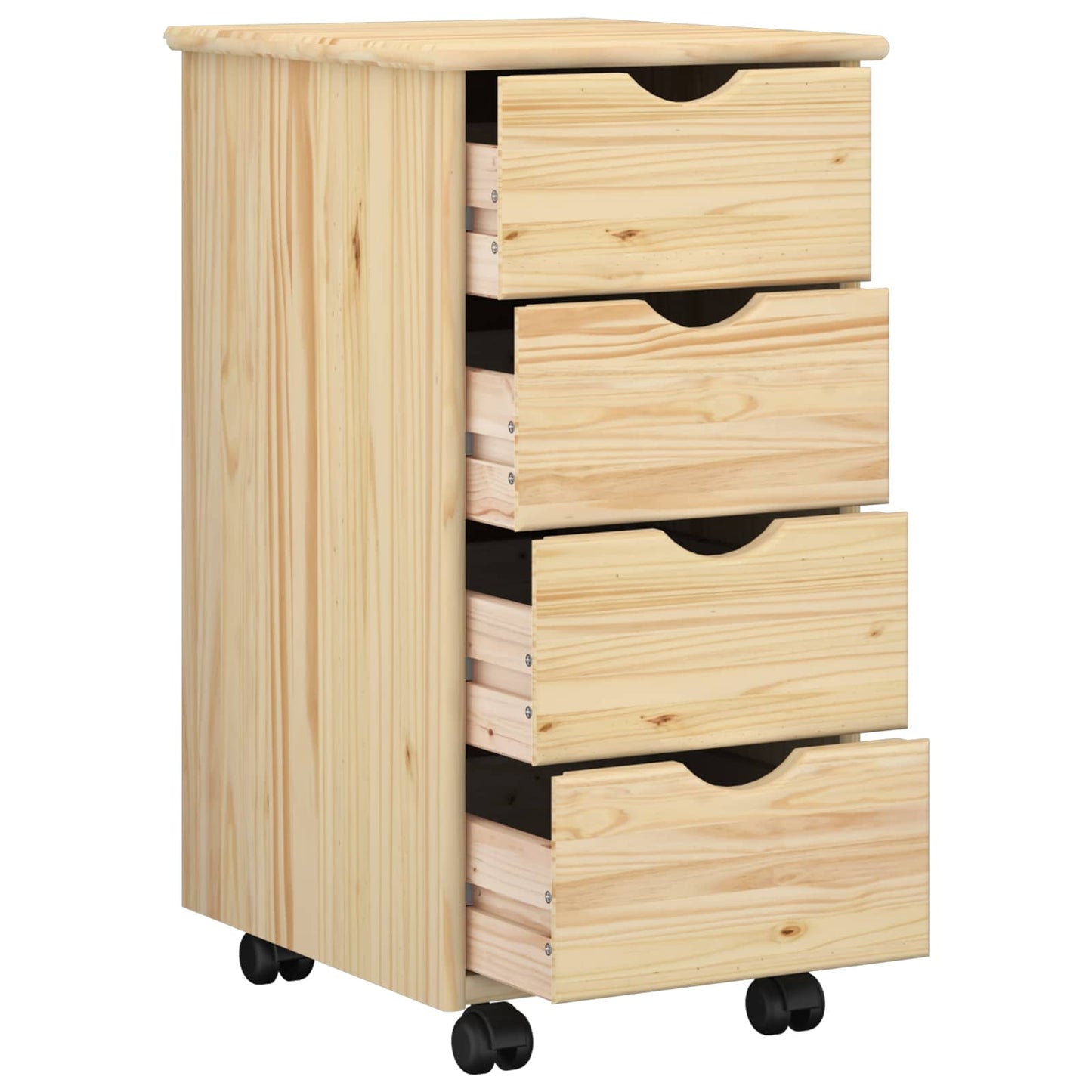 Desk Cabinet Set 2 pcs Brown Solid Pine Wood