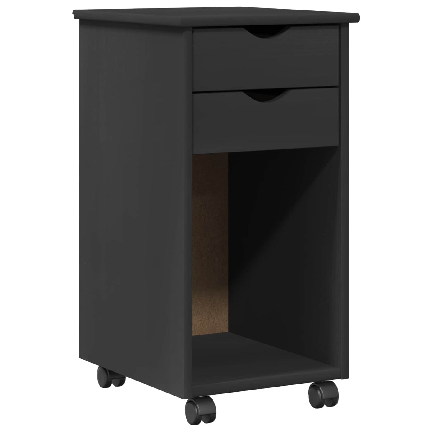 Desk Cabinet Set 2 pcs Grey Solid Pine Wood