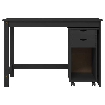 Desk Cabinet Set 2 pcs Grey Solid Pine Wood