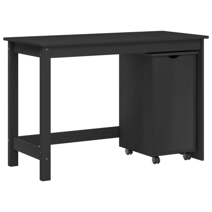 Desk Cabinet Set 2 pcs Grey Solid Pine Wood