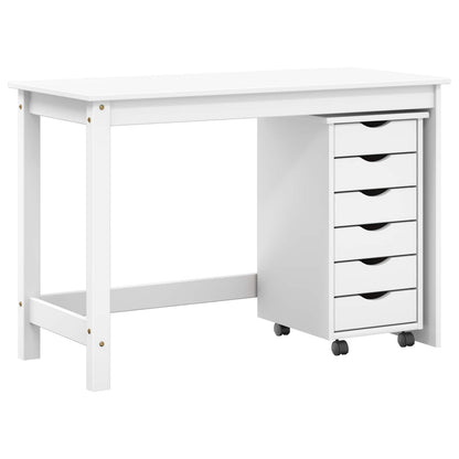 Desk and Rolling Cabinet Set MOSS 2 pcs White