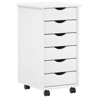 Desk and Rolling Cabinet Set MOSS 2 pcs White
