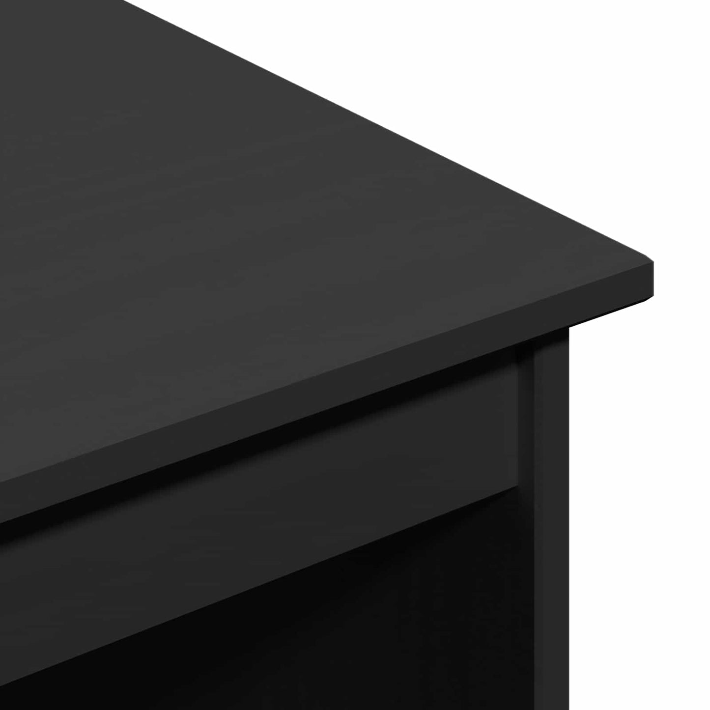 Desk and Rolling Cabinet Set MOSS 2 pcs Black