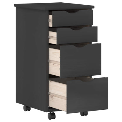 Desk and Rolling Cabinet Set MOSS 2 pcs Grey