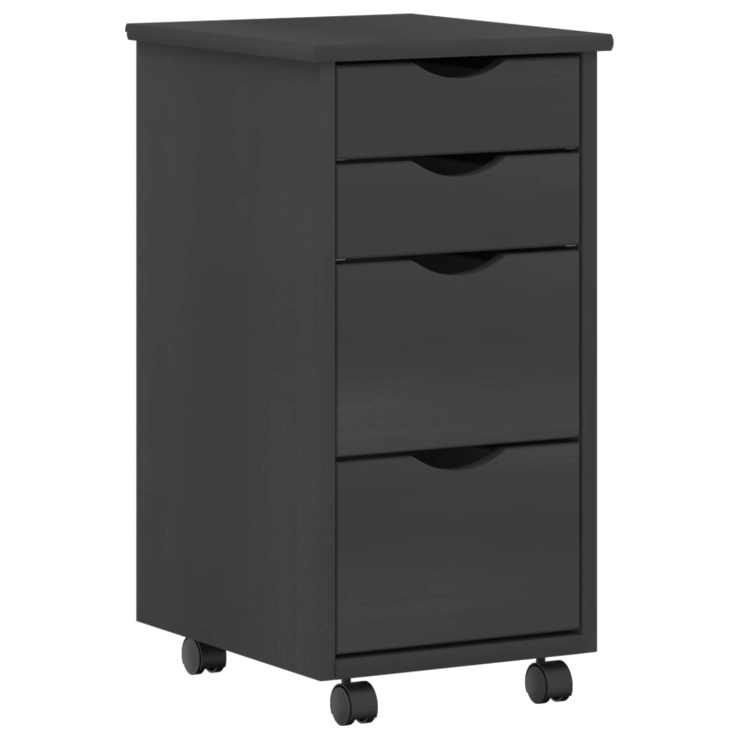 Desk and Rolling Cabinet Set MOSS 2 pcs Grey
