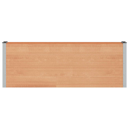 Garden Raised Bed Brown 200 x 30 x 72 cm WPC and Aluminium