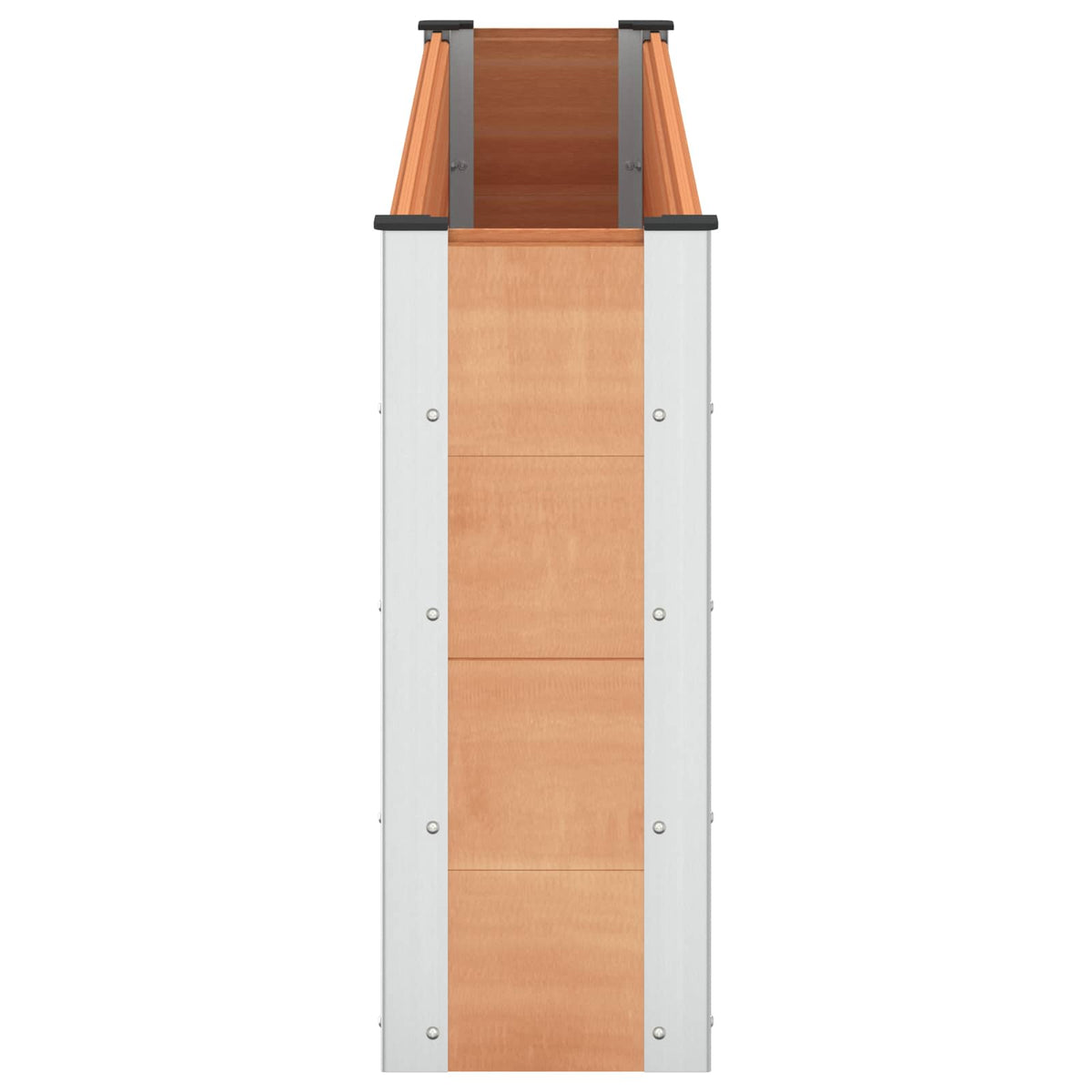 Garden Raised Bed Brown 200 x 30 x 72 cm WPC and Aluminium