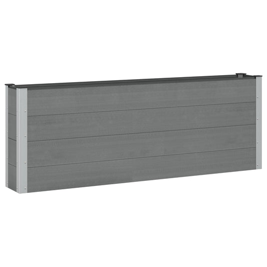 Garden Raised Bed 2 pcs Black 200 x 30 x 72 cm