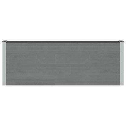 Garden Raised Bed Black 200 x 30 x 72 cm WPC and Aluminium