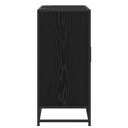 Sideboard Black Oak 92 x 35 x 76 cm Engineered Wood