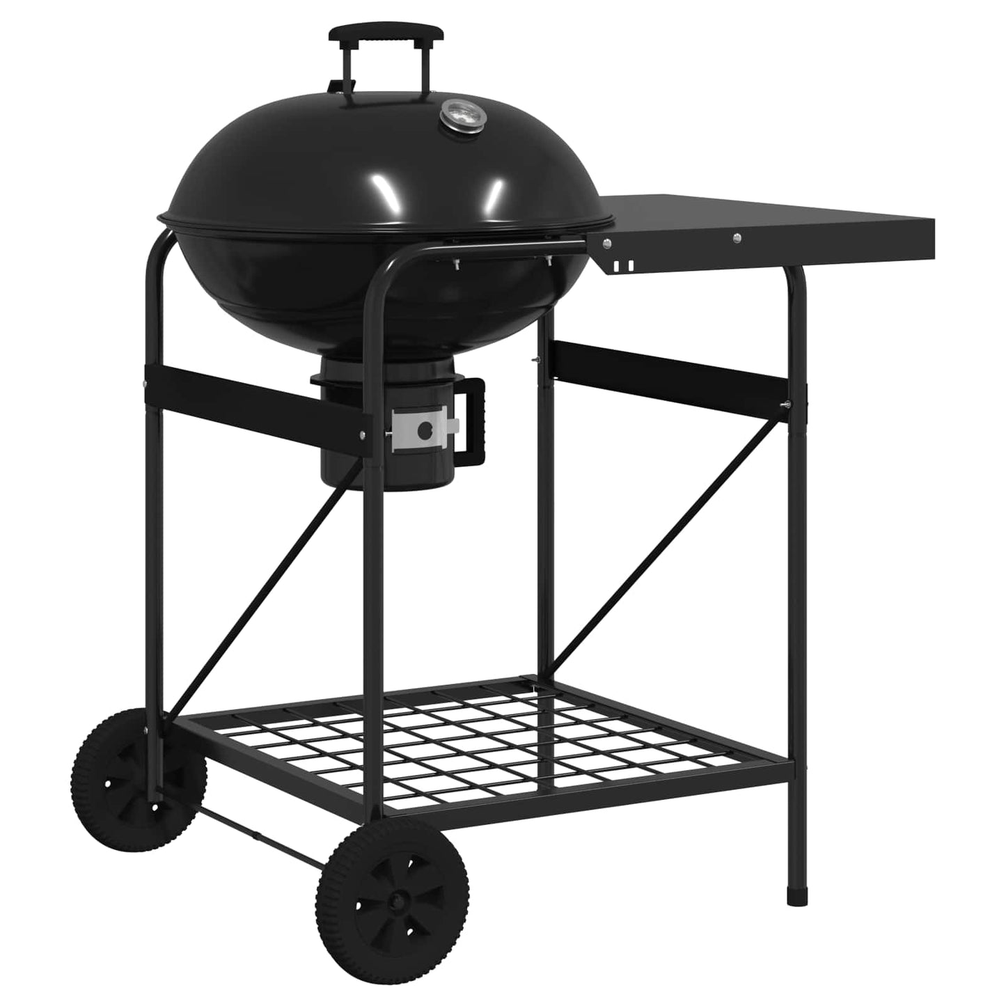 Charcoal Grill with Smoker Tubes 91 x 71 x 107 cm Steel Black