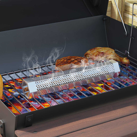 Outdoor Grill Ø 40 x 80 cm Steel Black