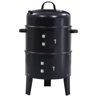 Outdoor Grill Ø 40 x 80 cm Steel Black