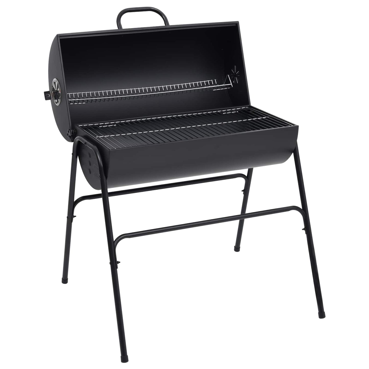 Barrel Grill with 2 Cooking Grids 3 pcs 80 x 73 x 90 cm Metal