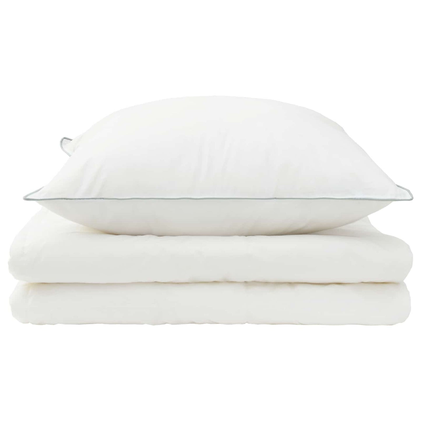 Duvet and Pillow Set 2 pcs 135x200 cm Summer 140 GSM Wool White