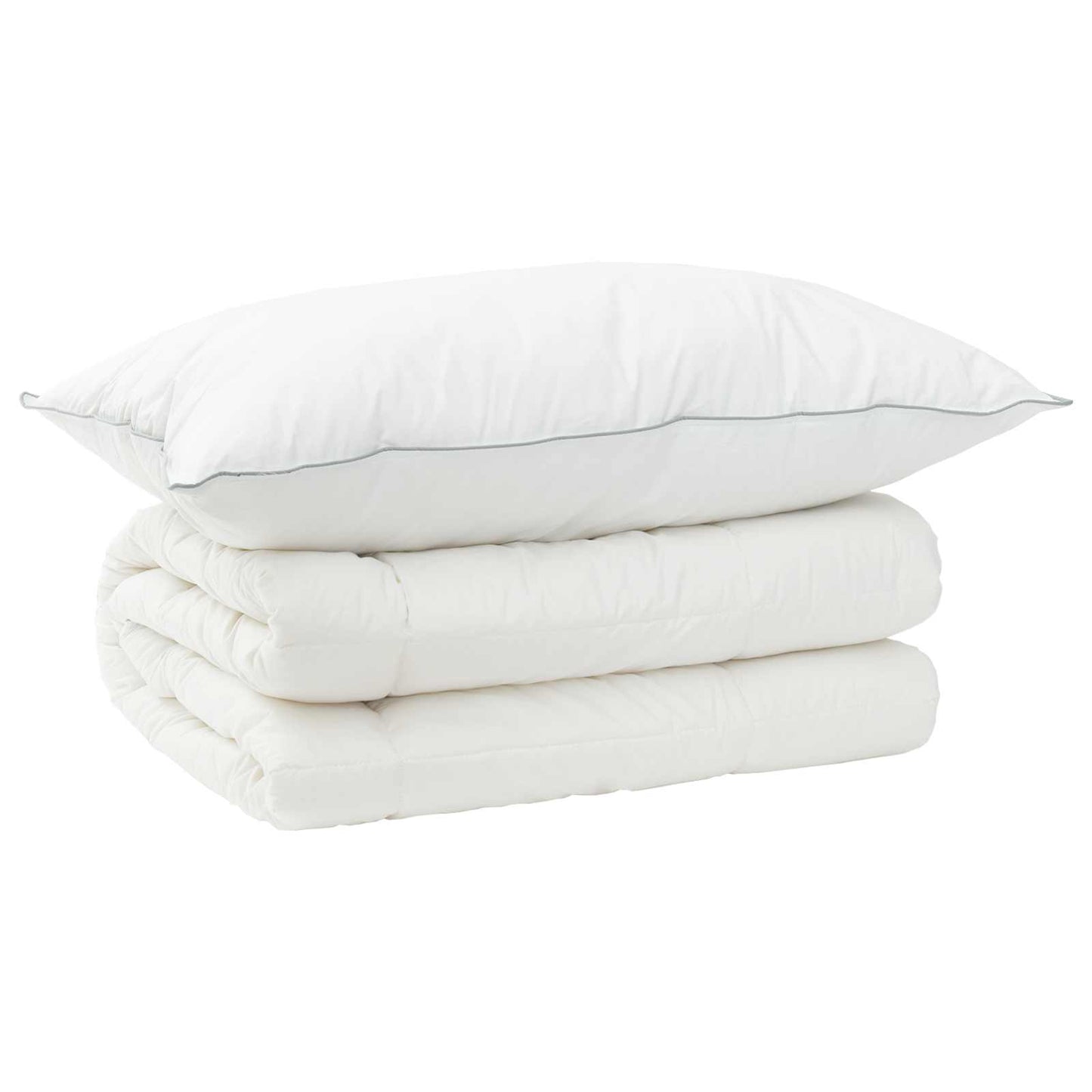 Duvet and Pillow Set 2 pcs 150x200 cm 4 Seasons 220 GSM Wool