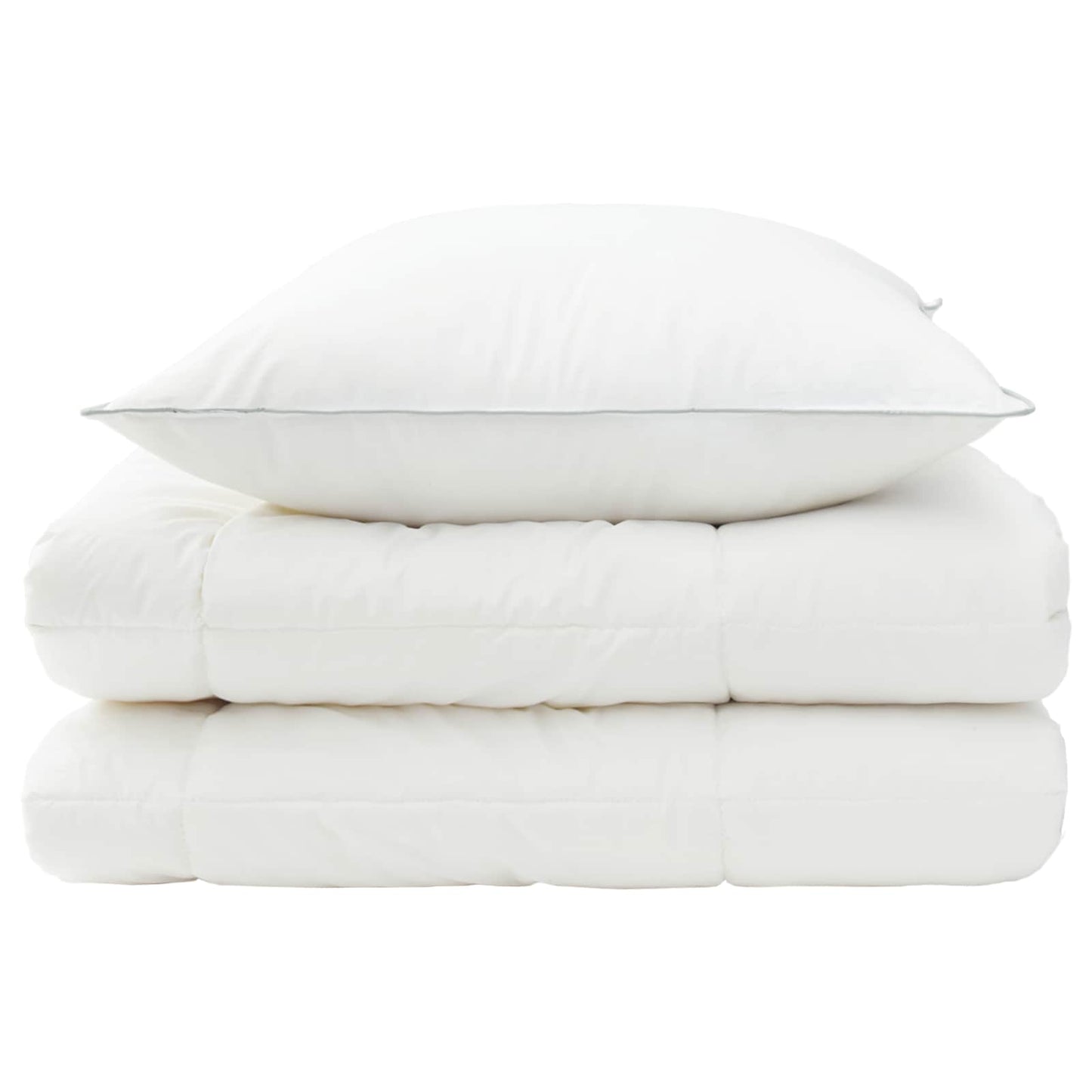 Duvet and Pillow Set 2 pcs 150x200 cm 4 Seasons 350 GSM Wool
