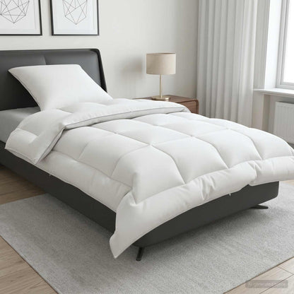 Duvet and Pillow Set 2 pcs 152x203 cm 4 Seasons 350 GSM Wool