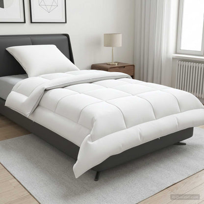 Duvet and Pillow Set 2 pcs 140x200 cm Summer 200 GSM Wool White