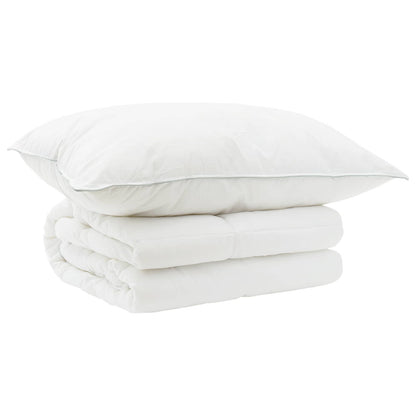 Duvet and Pillow Set 2 pcs 150x200 cm Summer 200 GSM Wool White