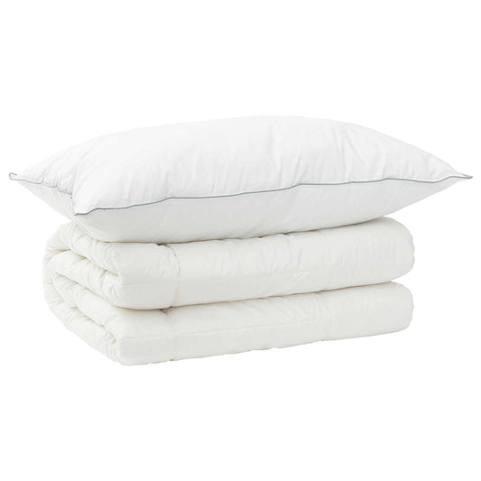 Duvet and Pillow Set 2 pcs 155x200 cm 4 Seasons 300 GSM Wool