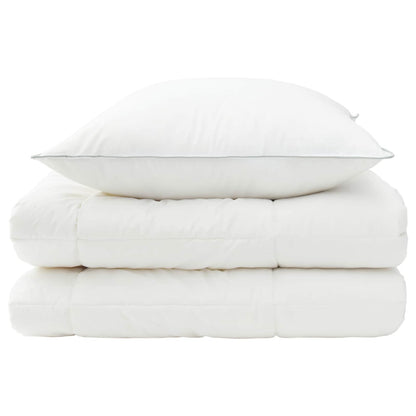 Duvet and Pillow Set 2 pcs 152x203 cm Winter 450 GSM Wool White