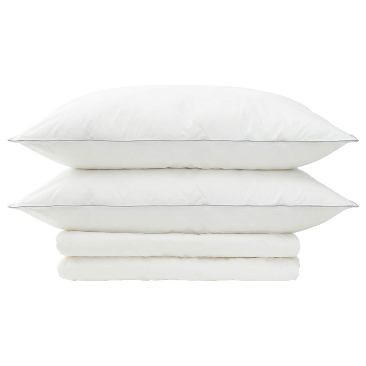 Duvet and Pillow Set 3 pcs 135x220 cm Summer 140 GSM Wool White