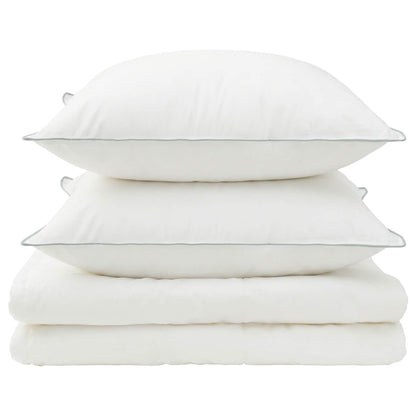 Duvet and Pillow Set 3 pcs 220x240 cm Summer 140 GSM Wool White