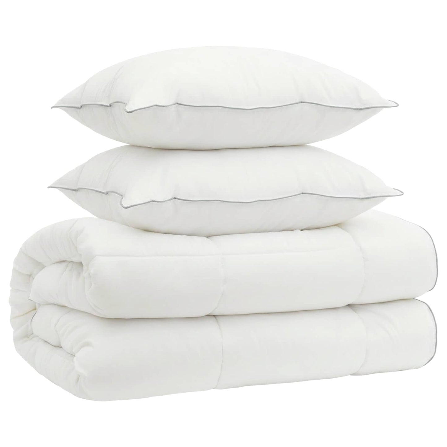 Duvet and Pillow Set 3 pcs 200x200 cm 4 Seasons 140+220 GSM