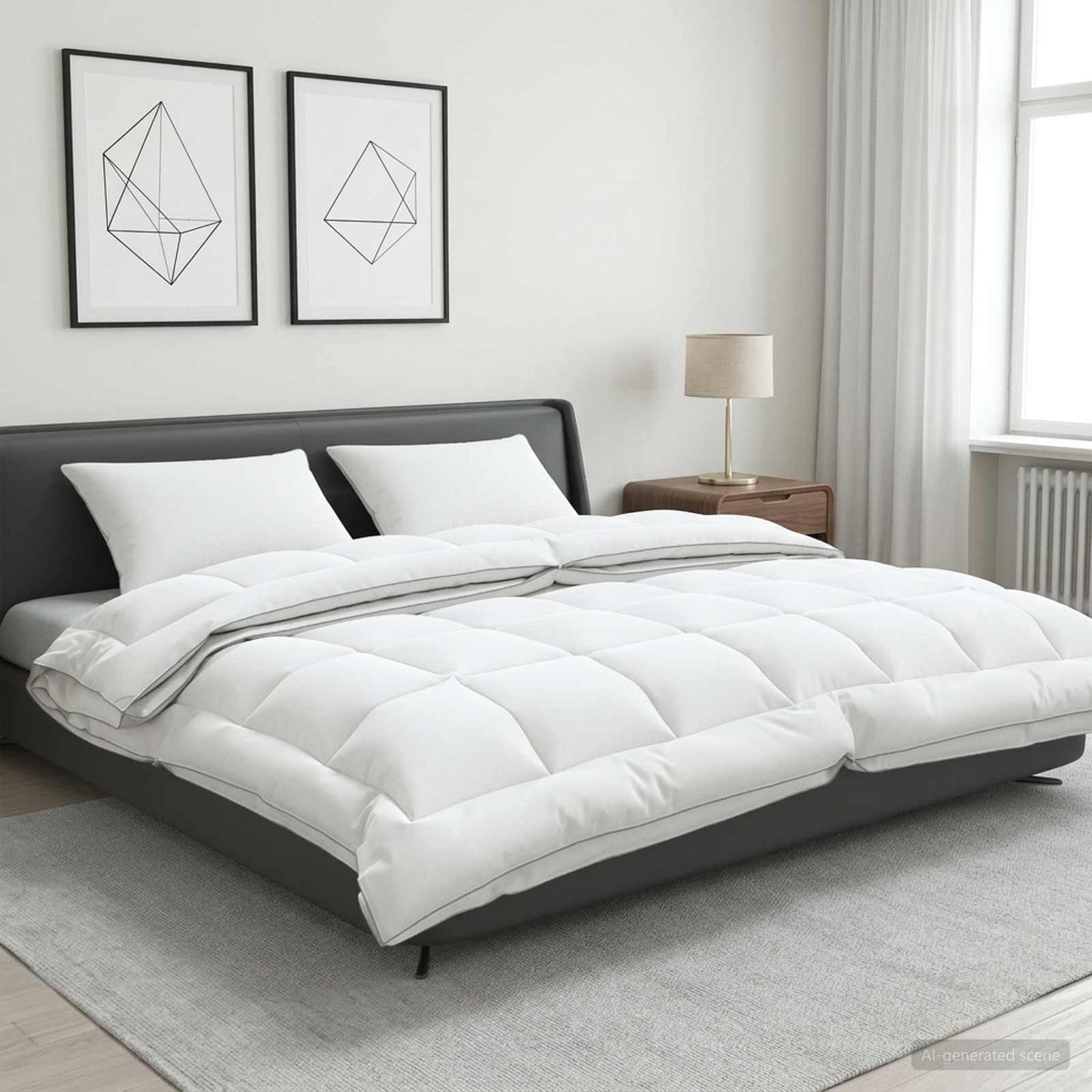 Duvet and Pillow Set 3 pcs 220x260 cm 4 Seasons 140+220 GSM