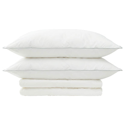 Duvet and Pillow Set 3 pcs 200x200 cm Summer 200 GSM Wool White