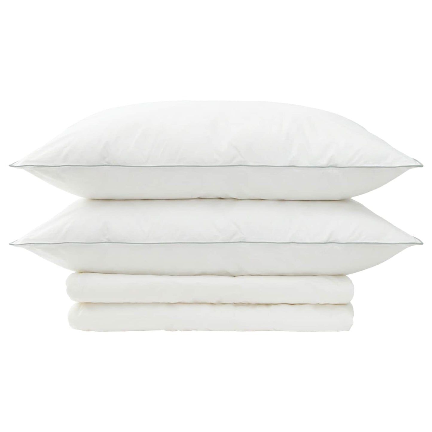 Duvet and Pillow Set 3 pcs 135x220 cm Summer 200 GSM Wool White