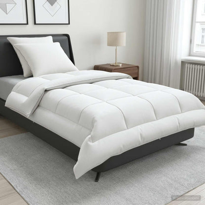 Duvet and Pillow Set 3 pcs 155x220 cm Summer 200 GSM Wool White