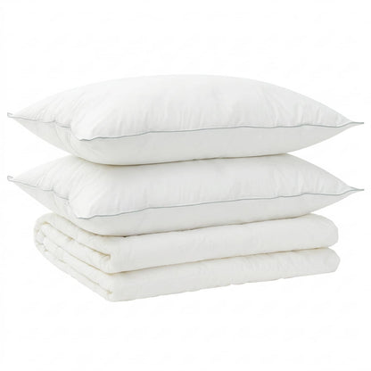 Duvet and Pillow Set 3 pcs 200x220 cm Summer 200 GSM Wool White