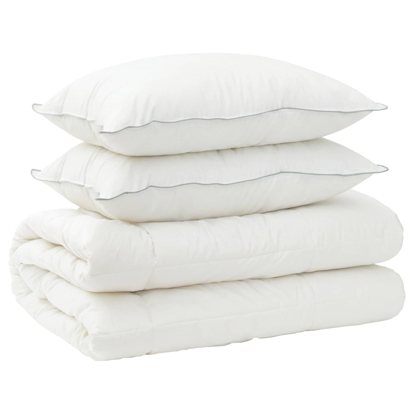 Duvet and Pillow Set 3 pcs 200 x 220 cm 4 Seasons 300 GSM Wool